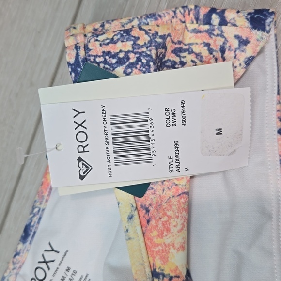NWT Roxy Active Shorty Cheeky Swim Bottom sz M - Picture 4 of 6
